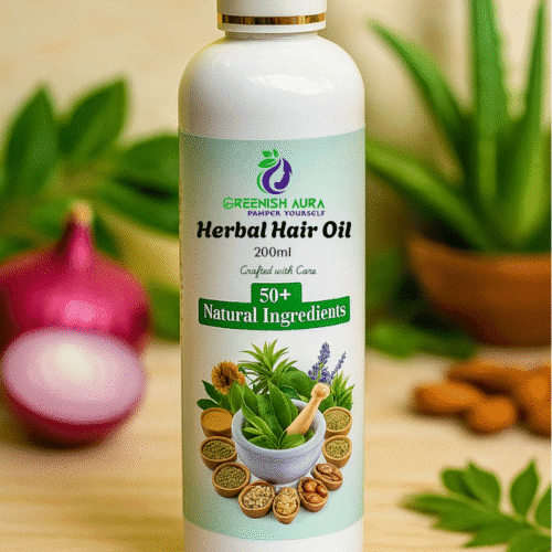 Greenish Aura Herbal Hair Oil for Hair Fall Control