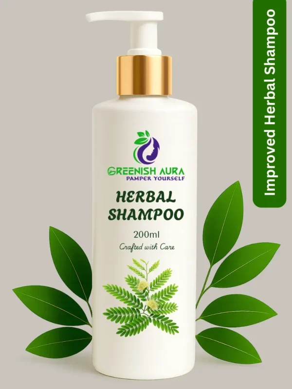 GreenishAura Herbal Arappu Shampoo with Ayurvedic ingredients, designed for dandruff control and hair strengthening, Herbal Shampoo for Hair Growth & Scalp Health