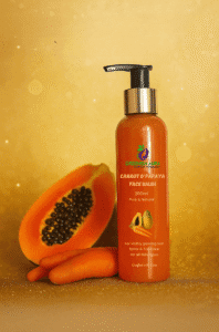 Carrot and Papaya Face Wash for Brightening Greenish Aura