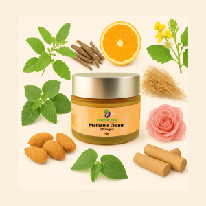 melasma cream with turmeric and herbal ingredients to reduce pigmentation and brighten skin