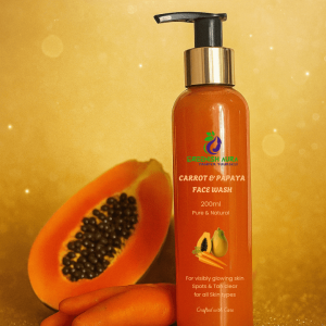 Carrot and Papaya Face Wash for Brightening Greenish Aura